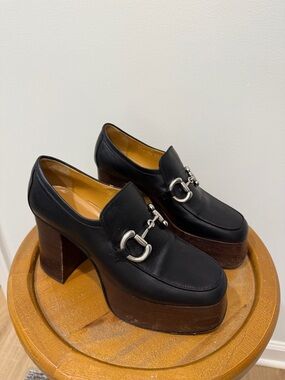 Gucci Houdan Horsebit Platform Loafers - Vintage